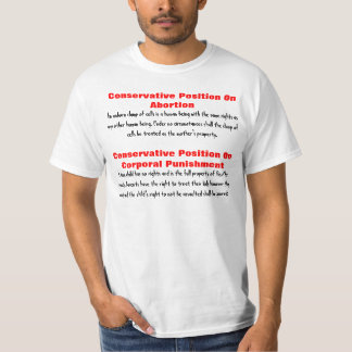 T-shirt Avortement conservateur et punition corporelle