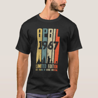 T-shirt Avril 1967 55 Anniversaire 55 Anniversaire 1967 An