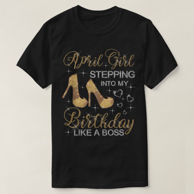 T-shirt Avril Fille Entrant Dans Mon Anniversaire Comme Un (Design devant)