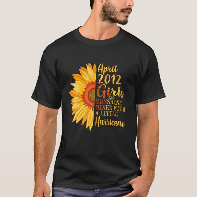 T-shirt Avril Filles 2012 10E Anniversaire Cadeaux 10 Ans (Devant)