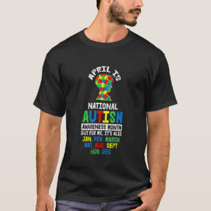 T-shirt Avril Sensibilisation sur l'autisme Pour Autistic