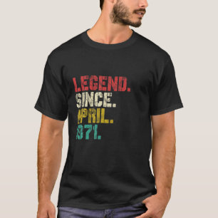 T-shirt Avril Vintage 1971 Hommes Femmes 50 Ans 50E Bir