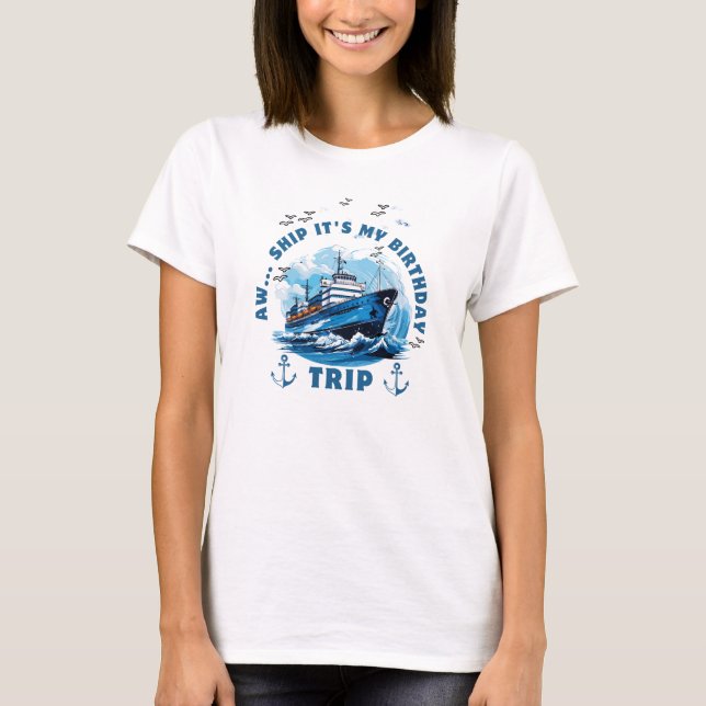 T-shirt Aw Expédition Son Voyage D'Anniversaire (Devant)