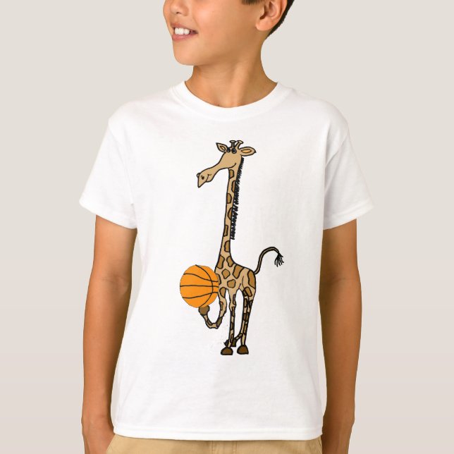 T-shirt AW girafe avec une chemise de basket-ball (Devant)