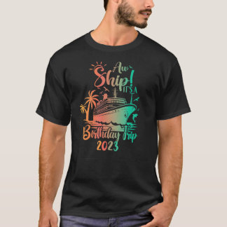 T-shirt Aw Navire Son Voyage D'Anniversaire 2023 Croisière