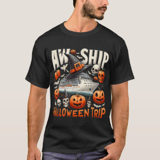 T-shirt Aw Ship Halloween Voyage Happy Halloween Éffrayant