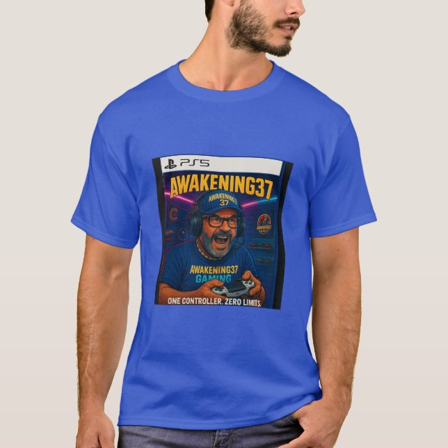 T-shirt "Awakening37: Next Gen Grind – PS5 Edition Tee" (Devant)
