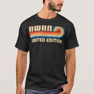 T-shirt AWAN Nom de famille Retro Vintage 80s 90s Annivers