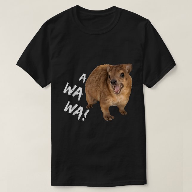 T-shirt Awawa ! Mème Hyrax hurlant en colère (Design devant)