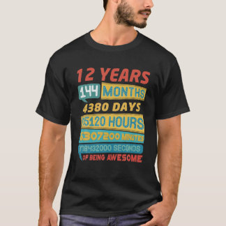 T-shirt Awesome 12 Years Old Limited Edition 12th
