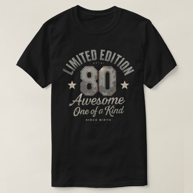 T-shirt Awesome 80 depuis Birth Retro Anniversaire Tee (Design devant)