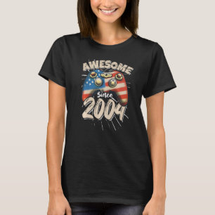 T-shirt Awesome Américain Gamer depuis 2004 Boys Girls USA