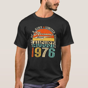 T-shirt Awesome Août 1976 45 Ans 45E Anniversaire Appa