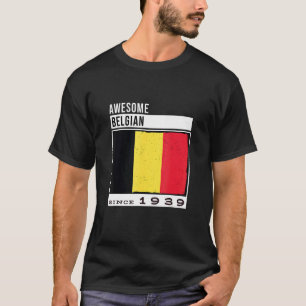 T-shirt Awesome Belge depuis 1939 Belgique 83e anniversair