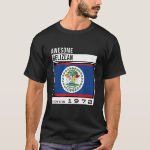 T-shirt Awesome Belizean depuis 1972 Belizean 50th Birthda