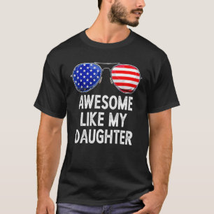 T-shirt Awesome Comme Ma Fille Amusante Famille Humour Pap