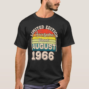 T-shirt Awesome depuis août 1966 Né en août Papa Maman B