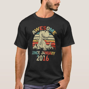 T-shirt Awesome depuis JANVIER 2016 4e anniversaire de Din