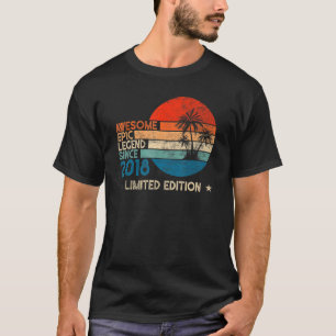 T-shirt Awesome Epic Legend depuis 2018 5 Anniversaire Vin