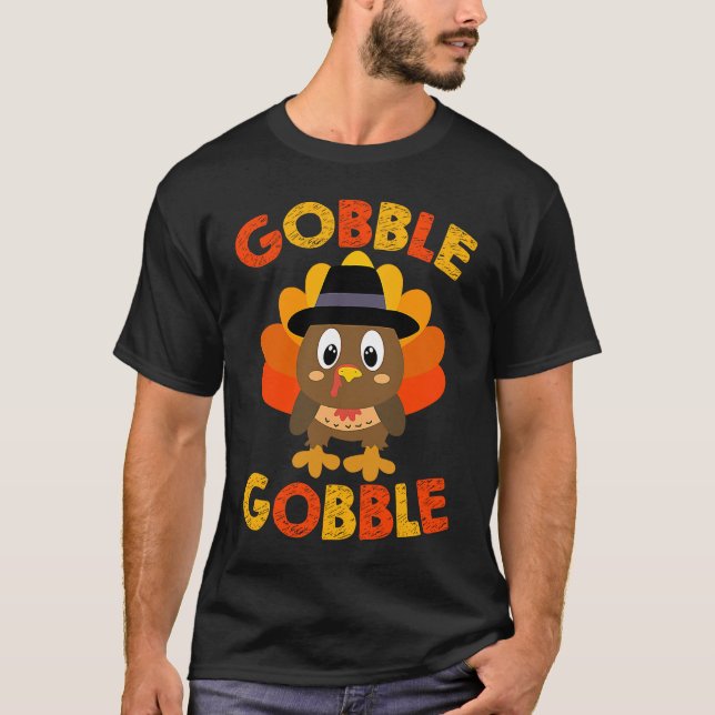 T-shirt Awesome Gobble Gobble Funny Turquie Pèlerin Amateu (Devant)