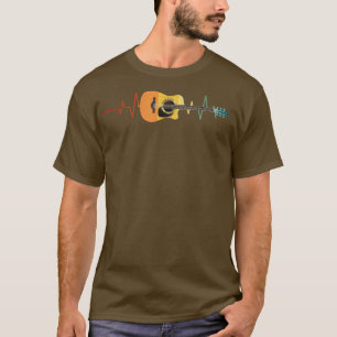 T-shirt Awesome Guitar Vintage Heartbeat Musical