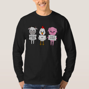 T-shirt Awesome Je ne mange pas Mes amis Vegan Végétarien