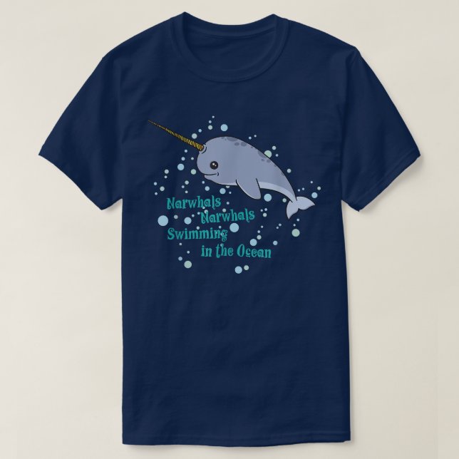T-shirt Awesome    NarwhalUnicornes de la mer  (Design devant)