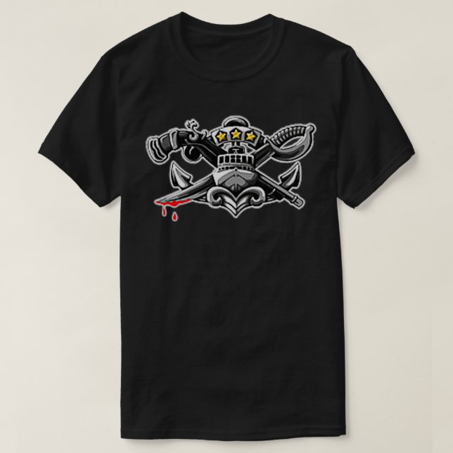 T-shirt Awesome Navy SWCC MASTER Pin NO QUARTER Flag Desig (Design devant)