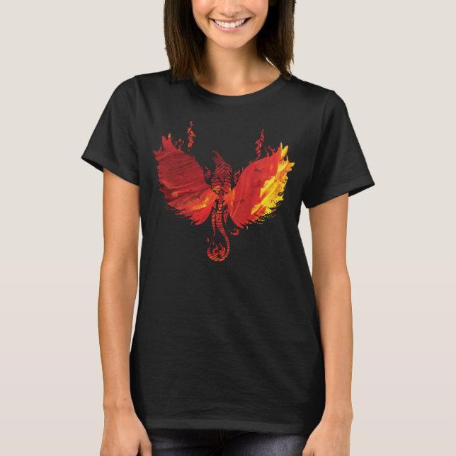 T-shirt Awesome Phoenix Red Firebird Rising Funny Cadeau (Devant)