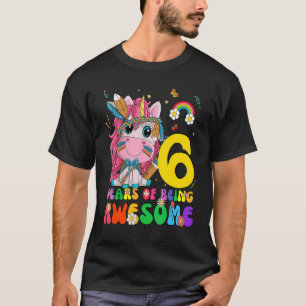 T-shirt Awesome Princesse Unicorn Anniversaire 6 ans Fille