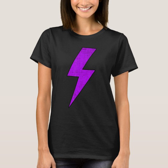 T-shirt Awesome Retro Distressed Front & Back PURPLE Light (Devant)