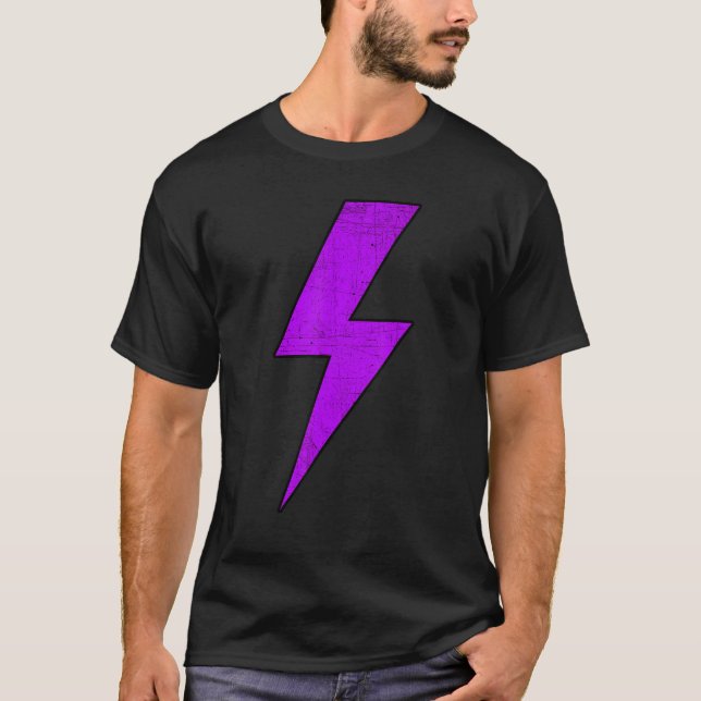 T-shirt Awesome Retro Distressed Front & Back PURPLE Light (Devant)