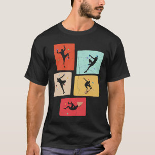 T-shirt Awesome Retro Wall Climber Rock Mountain Escalade
