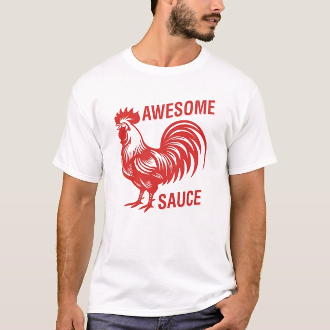 T-shirt Awesome Rooster de sauce drôle (Devant)