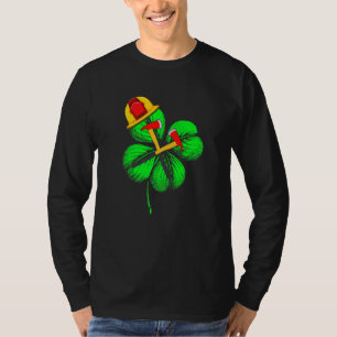T-shirt Awesome Saint Patrick S Day Pompier Shamrock H