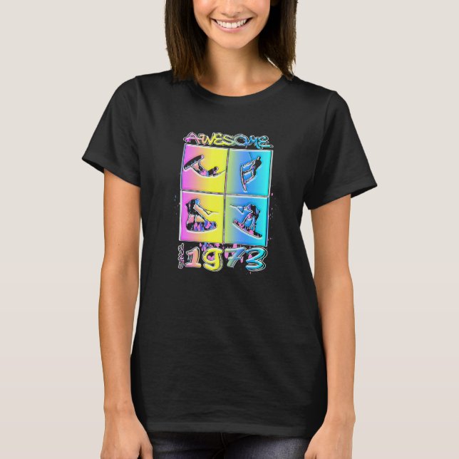 T-shirt Awesome since 1973 Wakeboard lifestyle  2 (Devant)