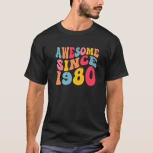 T-shirt Awesome Since 1980 42 Years Old Retro Vintage 42nd