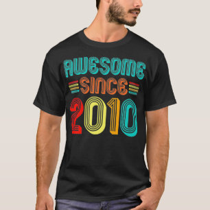 T-shirt Awesome Since 2010 12 Years Old Bday 12th Birthday