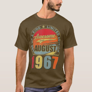 T-shirt Awesome Since August 1967 55 Years Old 55th Birthd