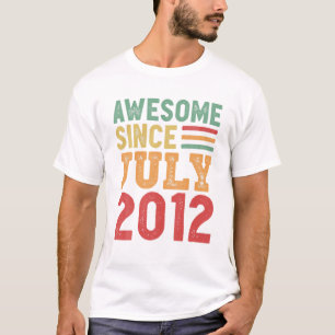 T-shirt Awesome Since July 2012 10th Birthday