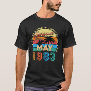T-shirt Awesome Since May 1983 39Th Birthday Limited Editi