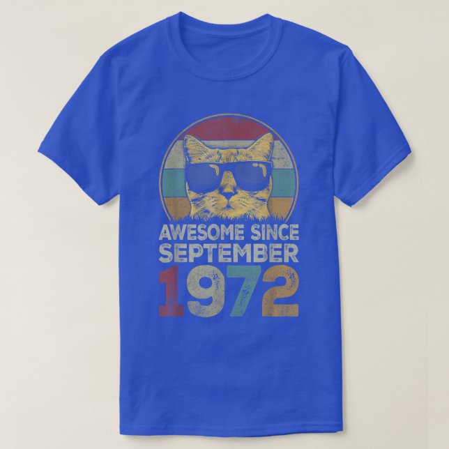 T-shirt Awesome Since Septembre 1972 (Design devant)