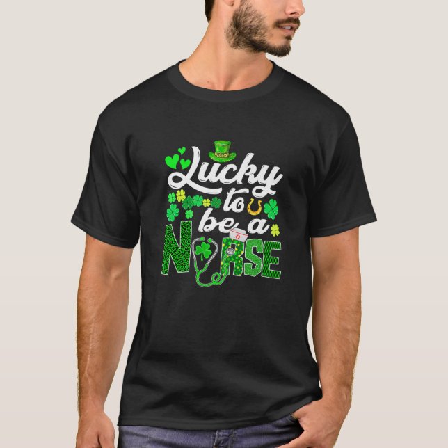 T-shirt Awesome St. Patrick Day To Be A Nurse Funny Outfi (Devant)