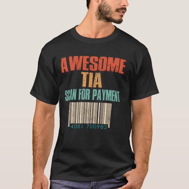 T-shirt Awesome Tia Scan Pour Paiement Mères Jour Tante (Devant)
