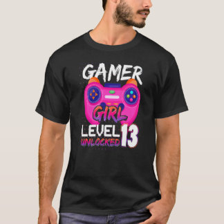 T-shirt Awesome Video Games Controller Level 13 Unlocked G