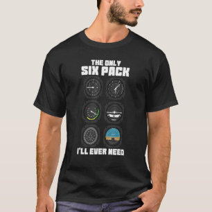 T-shirt Awessee Pilot Aviation Découvrez Mon Six Pack Flyi