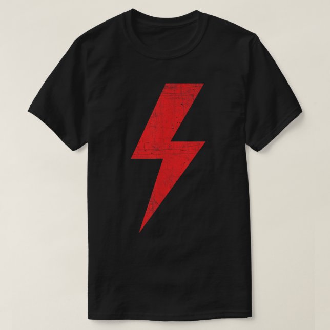 T-shirt Awestro Retro Distressed Avant ' Dos RED Lightnin (Design devant)