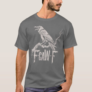 T-shirt awF Jeu de Corneille Noire Amusant Grunge de creva
