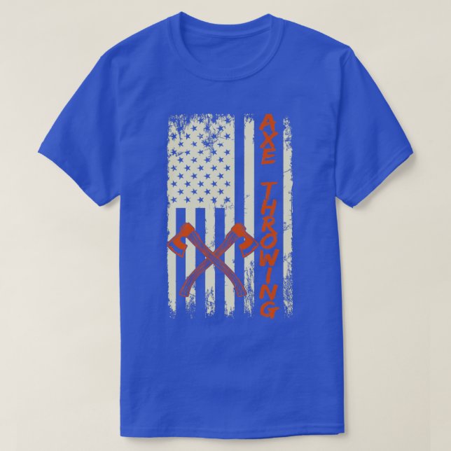T-shirt Ax lancer drapeau américain lancer haches Classic  (Design devant)