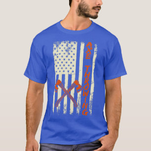 T-shirt Ax lancer drapeau américain lancer haches Classic 